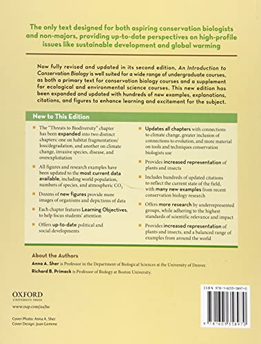 An Introduction to Conservation Biology,Used