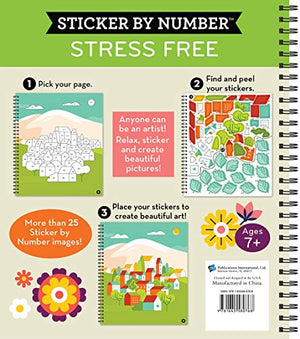 Brain Games  Sticker by Number: Stress Free (28 Images to Sticker),New