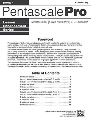 Pentascale Pro, Bk 1: An Introduction To Major And Minor 5Finger Patterns (Lesson Enhancement Series, Bk 1)-new