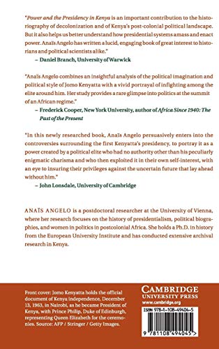 Power and the Presidency in Kenya: The Jomo Kenyatta Years (African Studies, Series Number 146),Used