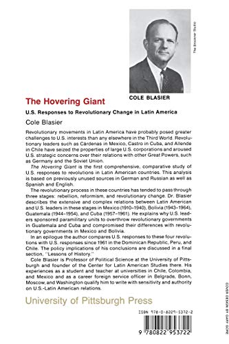 The Hovering Giant (Revised Edition): U.S. Responses to Revolutionary Change in Latin America, 19101985 (Pitt Latin American Se,Used