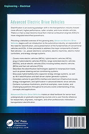 Advanced Electric Drive Vehicles (Energy, Power Electronics, and Machines),Used