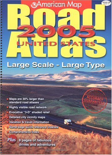 American Map Road Atlas 2005 United States: Large Scale Large Type,Used