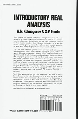 Introductory Real Analysis (Dover Books on Mathematics),Used