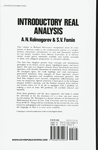 Introductory Real Analysis (Dover Books on Mathematics),Used