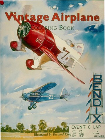 The Vintage Airplane: Coloring Book and Crayons,Used
