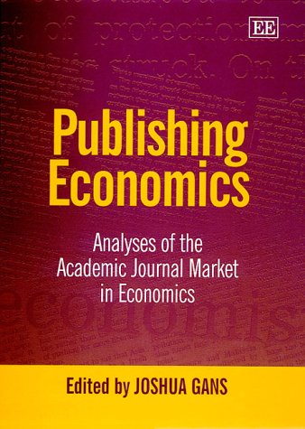 Publishing Economics: Analyses of the Academic Journal Market in Economics,Used