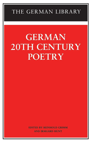 German 20Th Century Poetry (German Library),Used