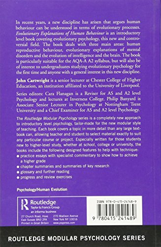 Evolutionary Explanations of Human Behaviour (Routledge Modular Psychology),Used