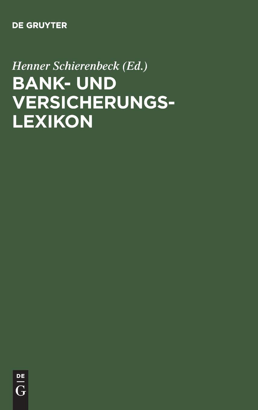 Bank und Versicherungslexikon (German Edition),Used