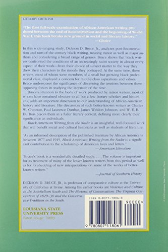 Black American Writing From The Nadir: The Evolution Of A Literary Tradition, 18771915,Used