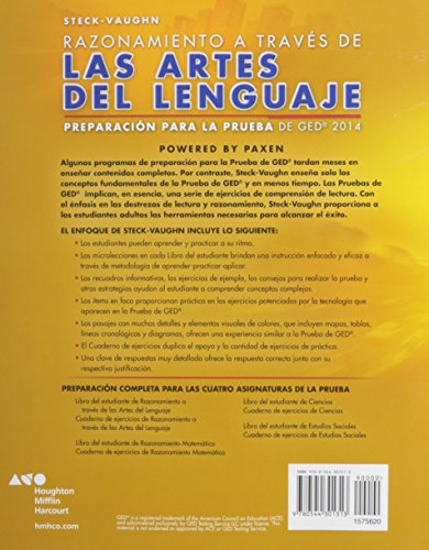 Razonamiento a traves de las artes del lenguaje: Preparacion para la prueba de GED 2014 (Spanish Edition),New