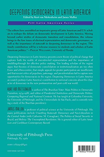 Deepening Democracy Latin America (Pitt Latin American Series),Used