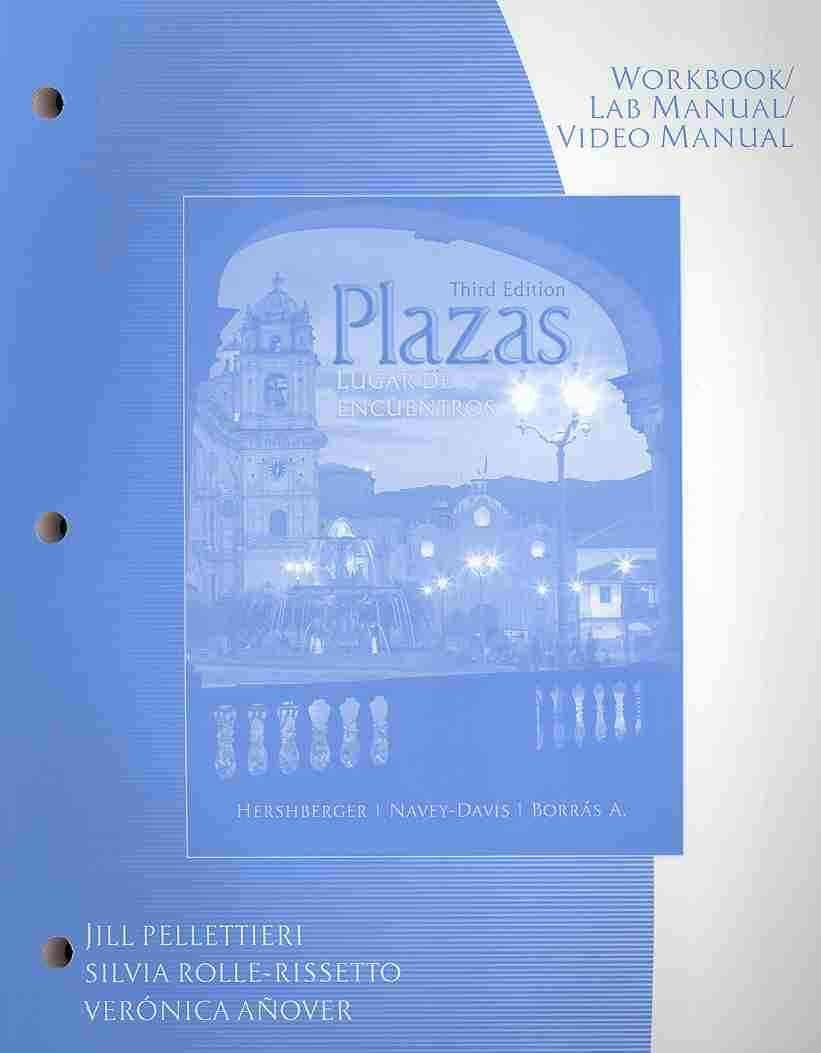 Workbook/Video Manual/Lab Manual for Plazas: Lugar de encuentros, 3rd,New