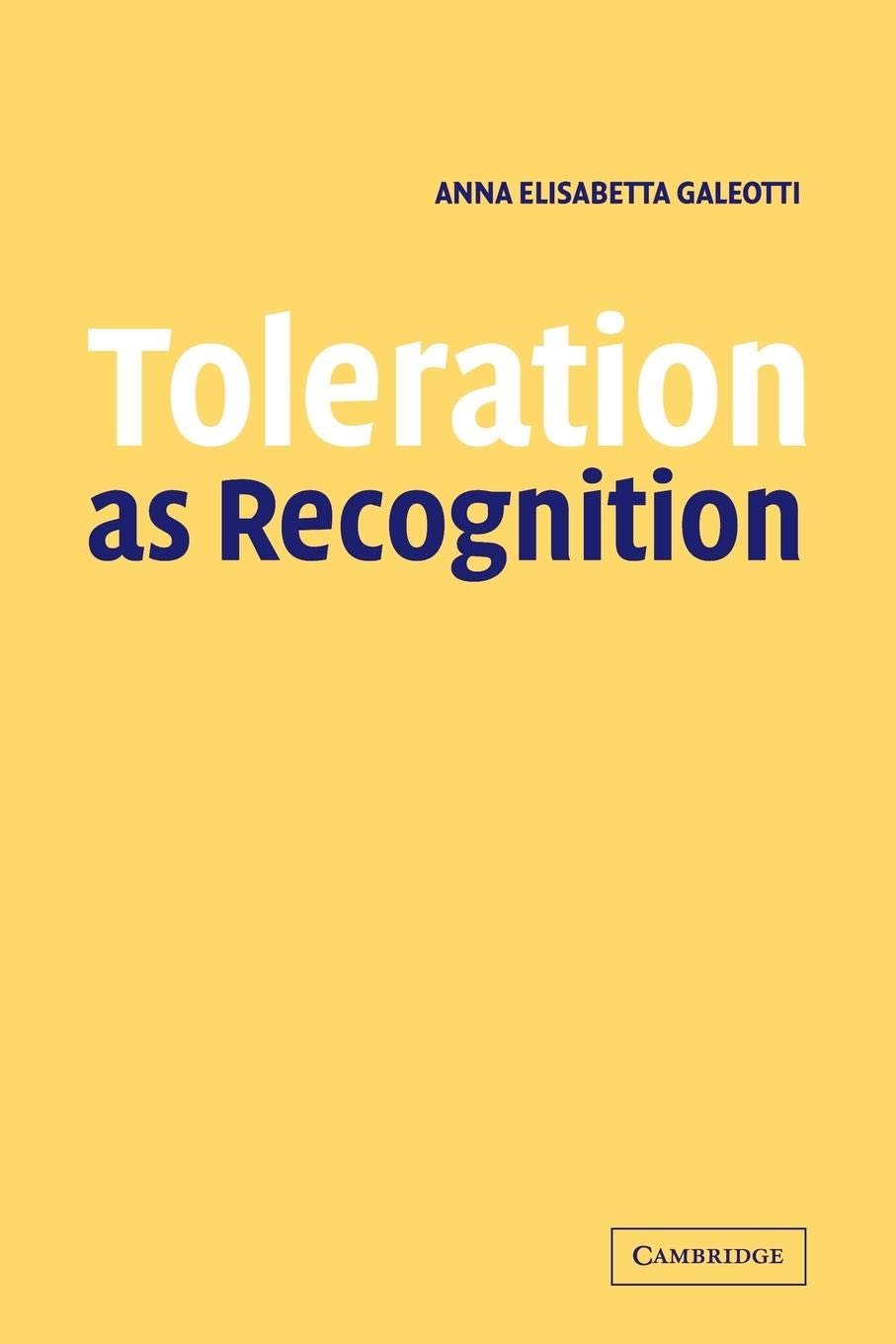 Toleration as Recognition,Used