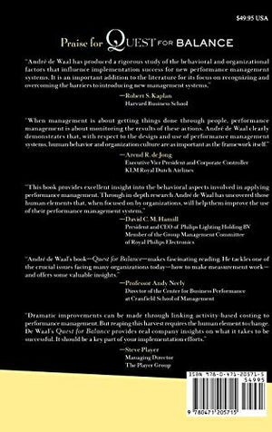 Quest for Balance: The Human Element in Performance Management Systems,Used