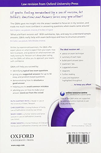 Q & A Revision Guide Family Law 2013 and 2014 (Questions & Answers),Used
