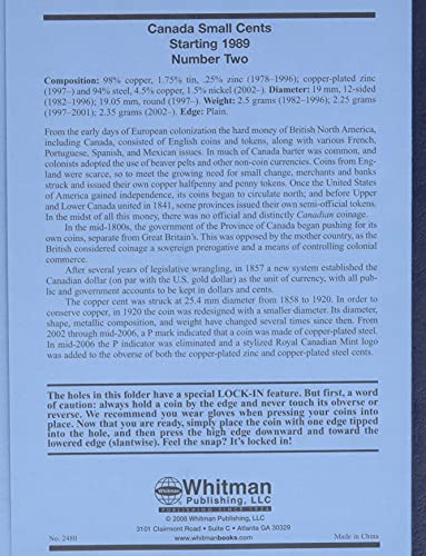 Canadian Small Cents Folder Number 2: Collection Starting 1989 (Official Whitman Coin Folder),New