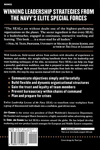 Leadership Lessons Of The Navy Seals: Battletested Strategies For Creating Successful Organizations And Inspiring Extraordinary,New