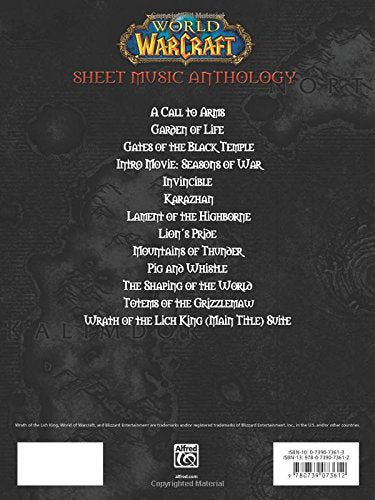 World of Warcraft Sheet Music Anthology: Piano Solos & Piano/Vocal,Used