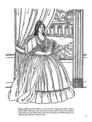 America's First Ladies Coloring Book (Dover American History Coloring Books),Used