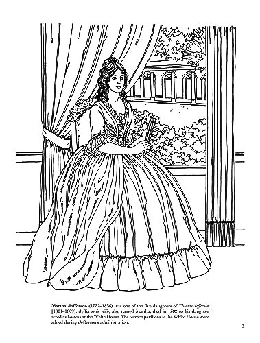 America's First Ladies Coloring Book (Dover American History Coloring Books),Used