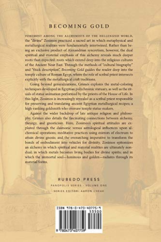 Becoming Gold: Zosimos of Panopolis and the Alchemical Arts in Roman Egypt,Used