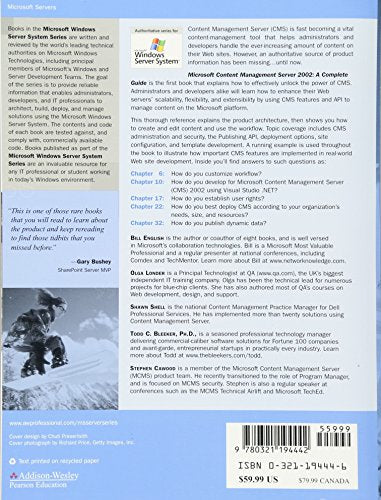 Microsoft Content Management Server 2002: A Complete Guide,Used