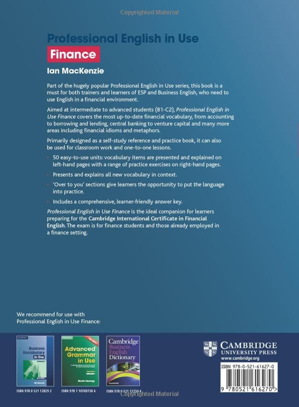 Professional English in Use Finance,New
