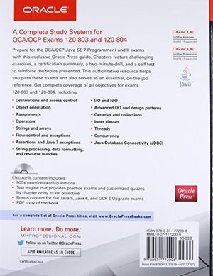 OCA/OCP Java SE 7 Programmer I & II Study Guide (Exams 1Z0803 & 1Z0804) (Certification Press),Used
