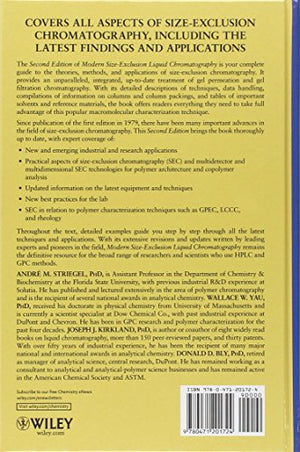 Modern SizeExclusion Liquid Chromatography: Practice of Gel Permeation and Gel Filtration Chromatography, 2nd Edition,New