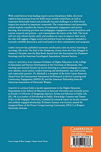 The Cambridge Handbook of Service Learning and Community Engagement (Cambridge Handbooks in Psychology),Used