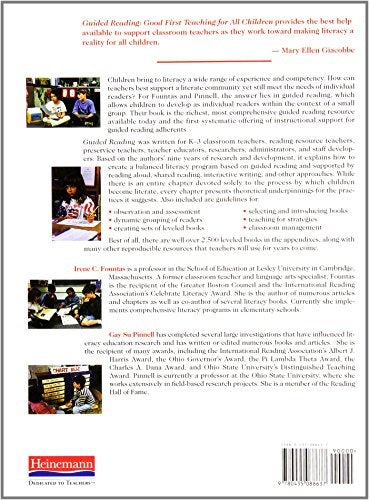 Guided Reading: Good First Teaching for All Children (F&P Professional Books and Multimedia),New