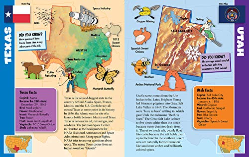 America's 50 States: Maps, Flags, Dates, and Fun Facts!,Used
