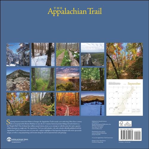 The Appalachian Trail 2025 Wall Calendar,Used