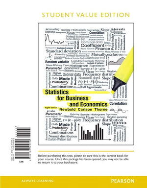 Statistics for Business and Economics, Student Value Edition,Used