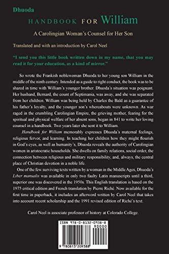 Handbook For William: A Carolingian Woman'S Counsel For Her Son, Trans. By Carol Neel (Not In A Series)