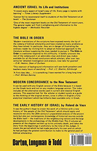 Ancient Israel, Its Life and Institution (Its Life and Institutions),Used