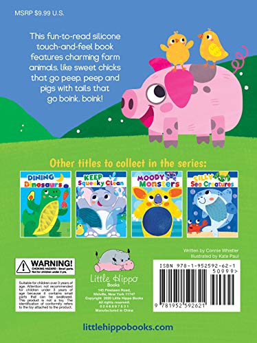 Funny Farm Animals  Silicone Touch And Feel Board Book  Sensory Board Book