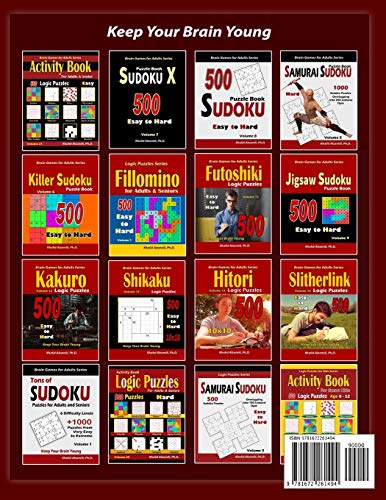 Brain Workouts: 500 Hard Logic Puzzles (Suguru, Masyu, Arrows, Mathrax, Minesweeper, Straights, No Four in a row, Sudoku, Sutore,Used