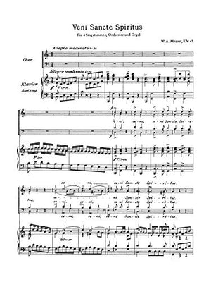 Veni Sancte Spiritus, K. 47: SATB with SATB Soli (Orch.) (Latin Language Edition) (Kalmus Edition) (Latin Edition),Used
