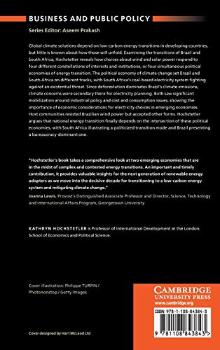 Political Economies of Energy Transition: Wind and Solar Power in Brazil and South Africa (Business and Public Policy),Used