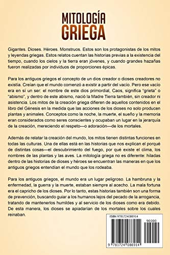 Mitologa Griega: Fascinantes Mitos de Dioses, Diosas, Monstruos y Hroes Griegos (Spanish Edition),Used