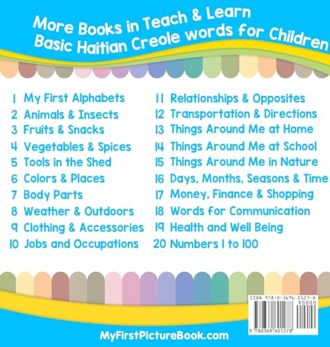 My First Haitian Creole Alphabets Picture Book with English Translations: Bilingual Early Learning & Easy Teaching Haitian Creol,Used