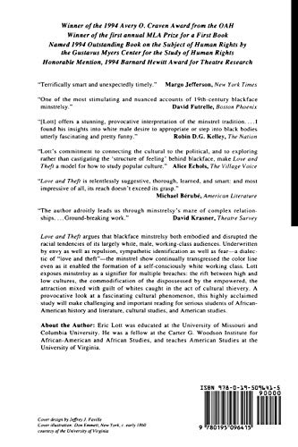 Love And Theft: Blackface Minstrelsy And The American Working Class (Race And American Culture),New