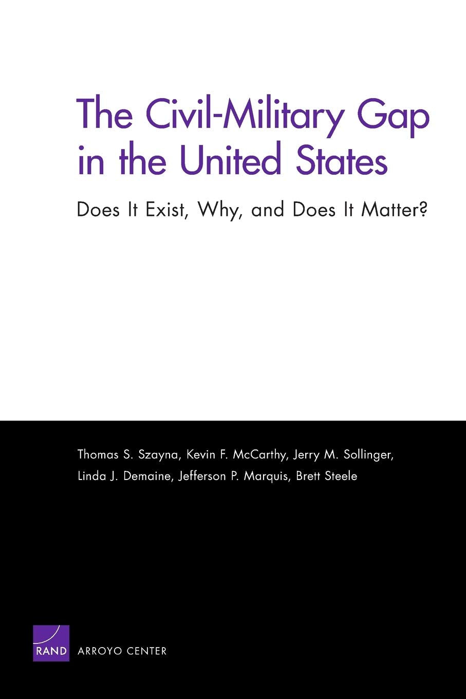 Civilmilitary Gap In The United States: Does It Exist, Why, And Does It Matter?: Does It Exist, Why, And Does It Matter?,Used