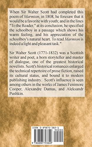 Marmion: A Tale of Flodden Field, a Poem in Six Cantos,Used