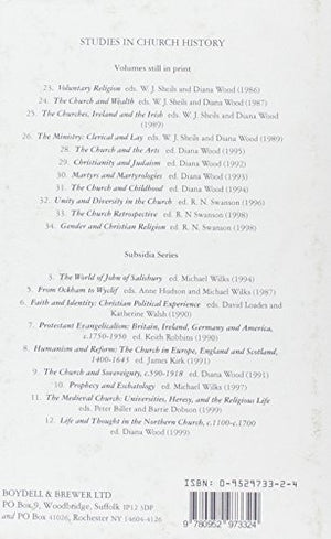Life And Thought In The Northern Church, C1100C1700: Essays In Honour Of Claire Cross (Studies In Church History Subsidia)-new