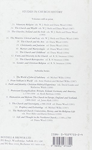 Life And Thought In The Northern Church, C1100C1700: Essays In Honour Of Claire Cross (Studies In Church History Subsidia)-new