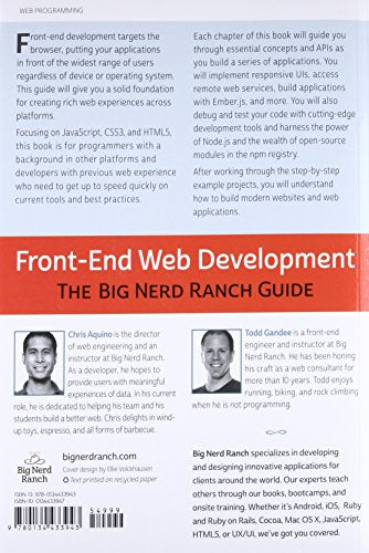 Frontend Web Development: The Big Nerd Ranch Guide (Big Nerd Ranch Guides)-used